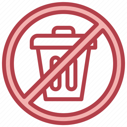 No, littering, garbage, prohibition, forbidden, signaling icon - Download on Iconfinder
