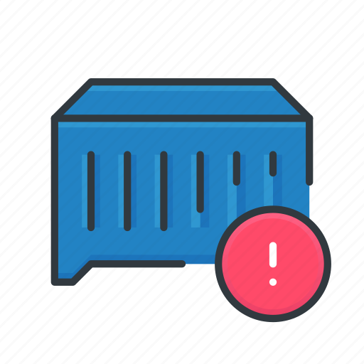Container, exploit, container alert, vulnerability icon - Download on Iconfinder