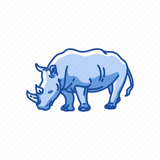 Animal, mammal, megafauna, nose-horned, rhino, rhinoceros icon - Download on Iconfinder