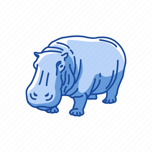 Animal, herbivorous, hippo, hippopotami, hippopotamus, mammal icon - Download on Iconfinder