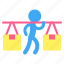 carry, pictogram, delivery, box, man, package 