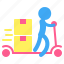 delivery, pictogram, box, man, package, transportation 