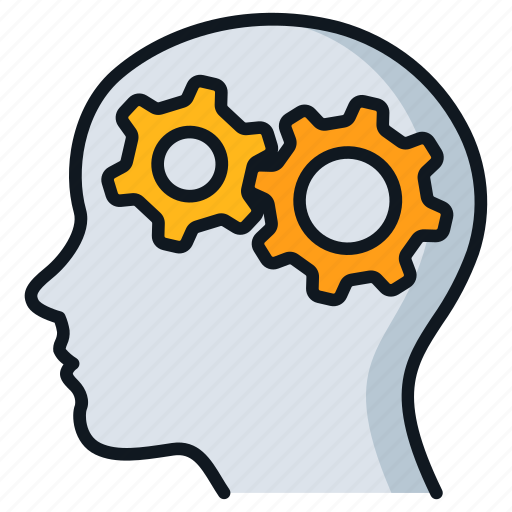 Gears, head, idea, thinking, thought icon - Download on Iconfinder