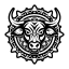 bull, animal, creature, symbol, tattoo 