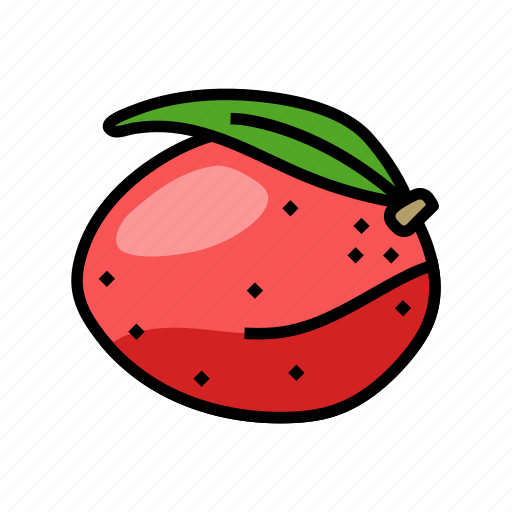 Mango, red, leaf, fruit, fresh, yellow icon - Download on Iconfinder