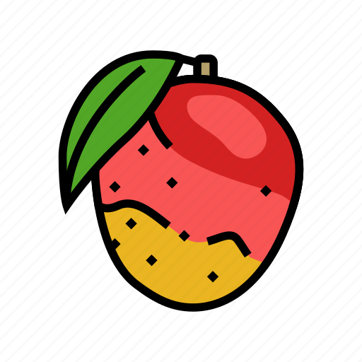 Ripe, mango, leaf, fruit, fresh, yellow icon - Download on Iconfinder