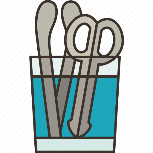 Manicure, tools, forceps, scissors, disinfect icon - Download on Iconfinder