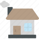 house, with, chimney, home, business, user, interface, finance, icon