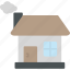 house, with, chimney, home, business, user, interface, finance, icon 