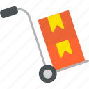 trolley, ecommerce, carry, hand, shipping