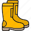 boots, equipment, ppe, protective, rubber, safety, icon 