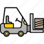forklift, construction, industrial, logistics, icon 