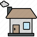 house, with, chimney, home, business, user, interface, finance, icon