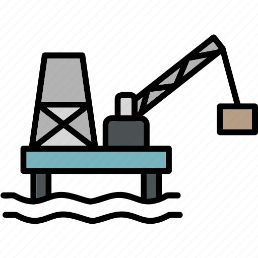 Oil, mining, platform, rig, industry, industrial, ocean icon - Download on Iconfinder