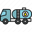 oil, tank, delivery, fuel, tanker, transport, truck, water, icon
