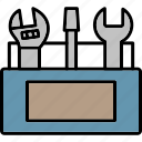 toolbox, kit, set, tool, tools, icon
