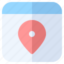 browser, gps, location, map, pin