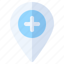 gps, location, map, pin, plus
