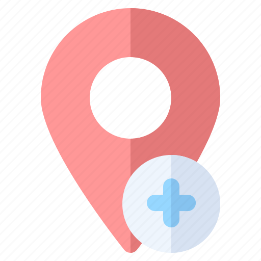 Gps, location, map, pin, plus icon - Download on Iconfinder
