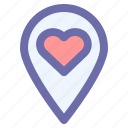 gps, location, love, map, pin