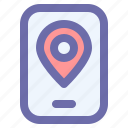 gps, location, map, pin, smartphone