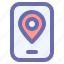 gps, location, map, pin, smartphone 