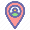 gps, location, map, pin, user