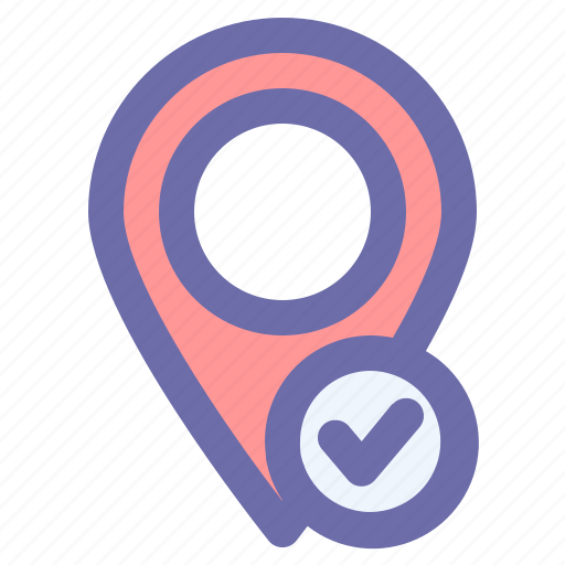 Gps, location, map, pin, verified icon - Download on Iconfinder