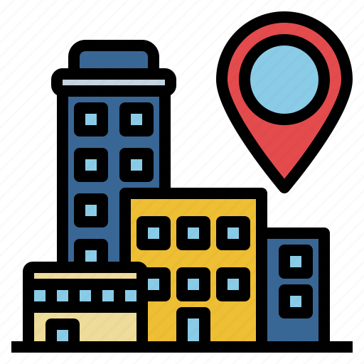 Building, city, location, map, pin, skyscrapers icon - Download on Iconfinder