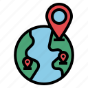 earth, globe, location, maps, pin, placeholder, world