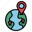 earth, globe, location, maps, pin, placeholder, world 