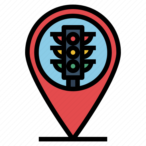 Drive, light, location, map, pin, road, traffic icon - Download on Iconfinder