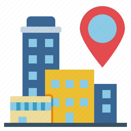 Building, city, location, map, pin, skyscrapers icon - Download on Iconfinder
