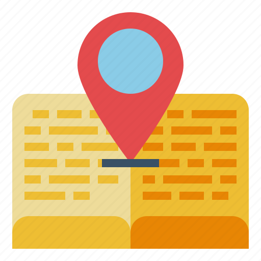 Book, education, location, map, pin, reading, study icon - Download on Iconfinder