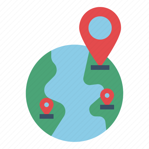 Earth, globe, location, maps, pin, placeholder, world icon - Download on Iconfinder