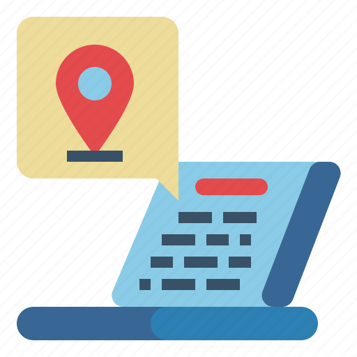 Computer, gps, laptop, location, map, online, pin icon - Download on Iconfinder