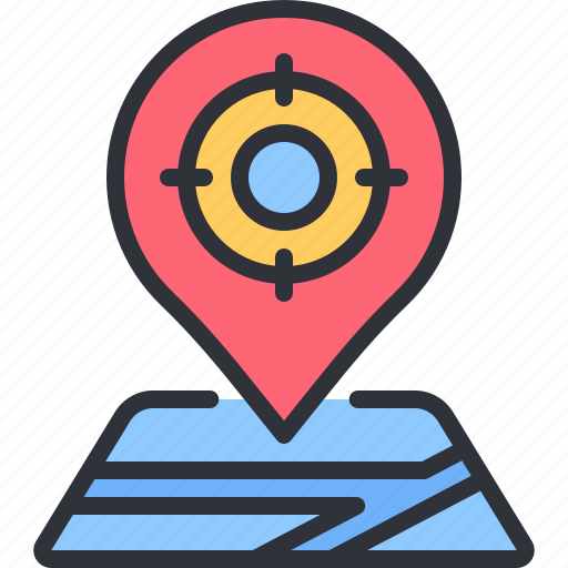 Aim, pin, target, map, location icon - Download on Iconfinder