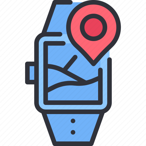Smartwatch, electronics, navigation, map, location icon - Download on Iconfinder