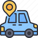 transportation, automobile, sharing, pin, location