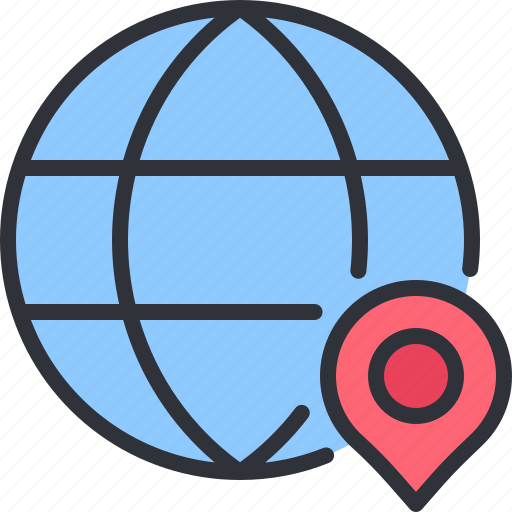 World, map, pin, earth, location icon - Download on Iconfinder
