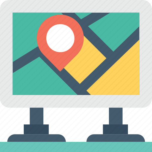 Gps screen, location, navigation, presentation, projection screen icon - Download on Iconfinder