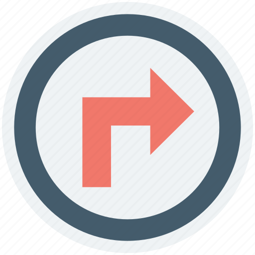 Arrow, directional arrow, navigation symbol, turn right icon - Download on Iconfinder