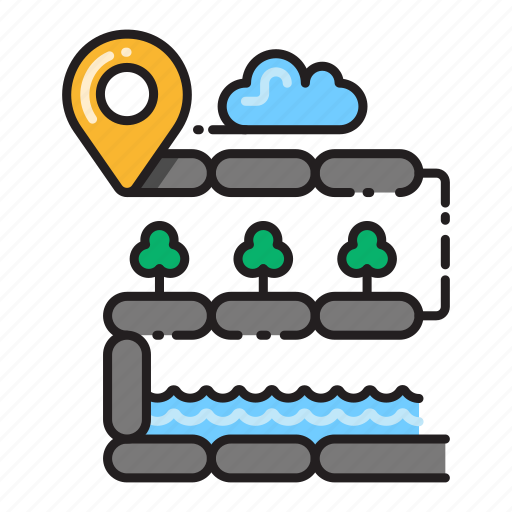 Map, and, naviation, filled, place icon - Download on Iconfinder