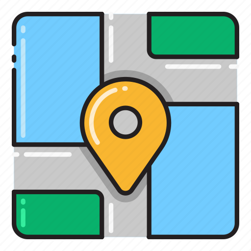 Map, naviation, filled, marker icon - Download on Iconfinder