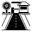 toll, road, entrance, gate, or, highway, traffic 