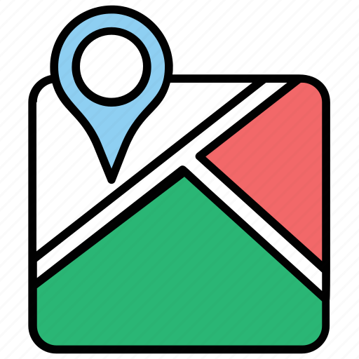 Address navigator, location map, location pointer, map and destination, map locationing icon - Download on Iconfinder