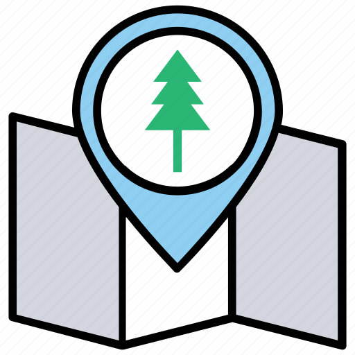 Forest location, gps navigation, map of park, park location, parks nearby icon - Download on Iconfinder