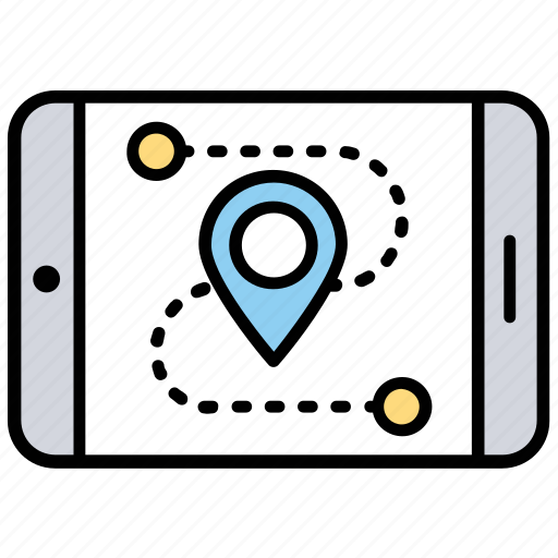 Gps navigation, mobile gps, mobile navigation, mobile tracker, navigation app icon - Download on Iconfinder