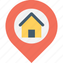 home location, house, map, navigation, pin