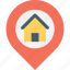 home location, house, map, navigation, pin 